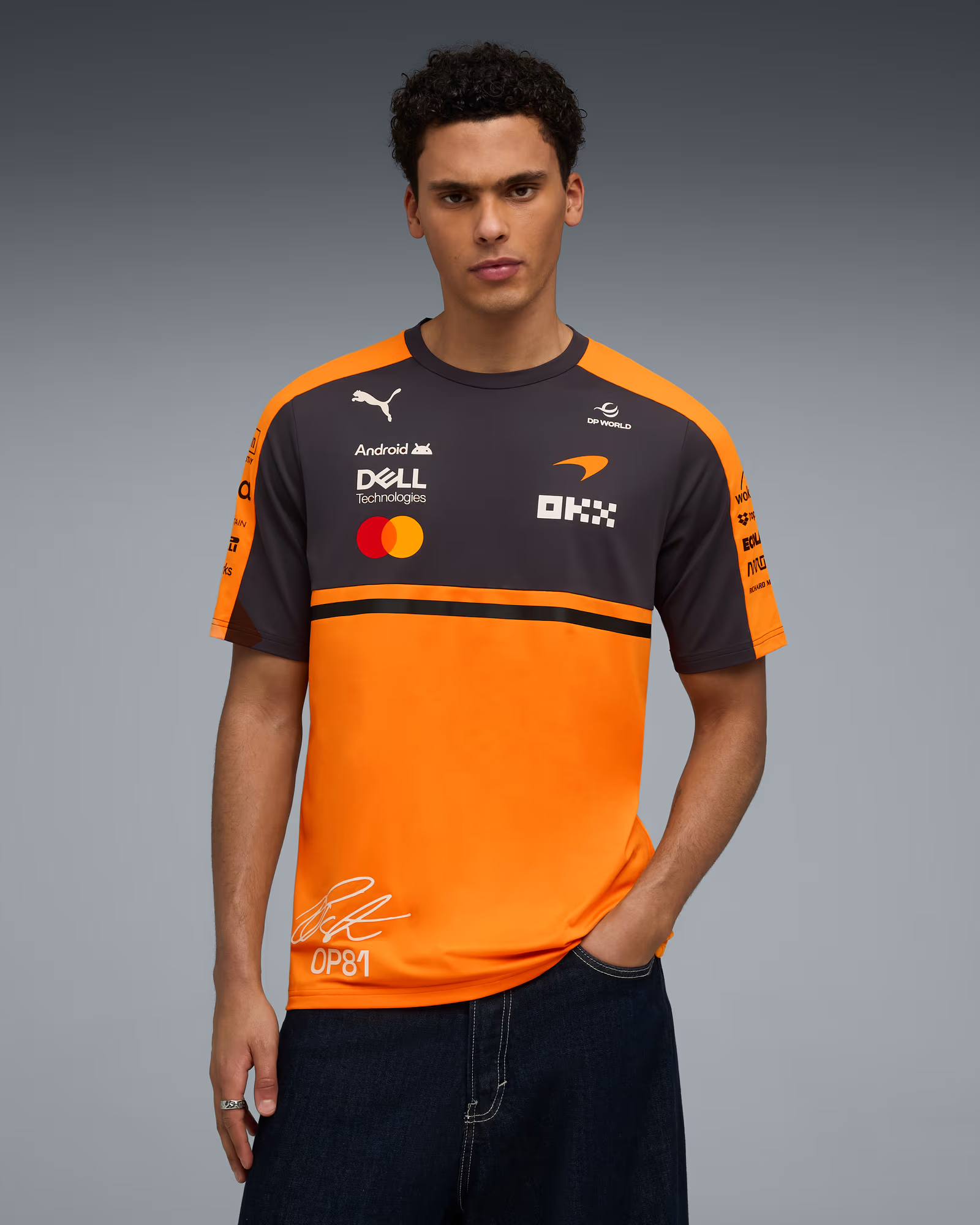 Mens McLaren F1 Oscar Piastri Drivers Replica T-Shirt
