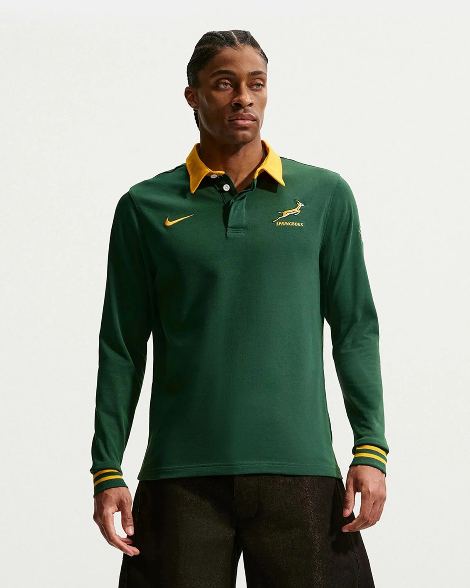 Mens Springboks LS Rugby Shirt