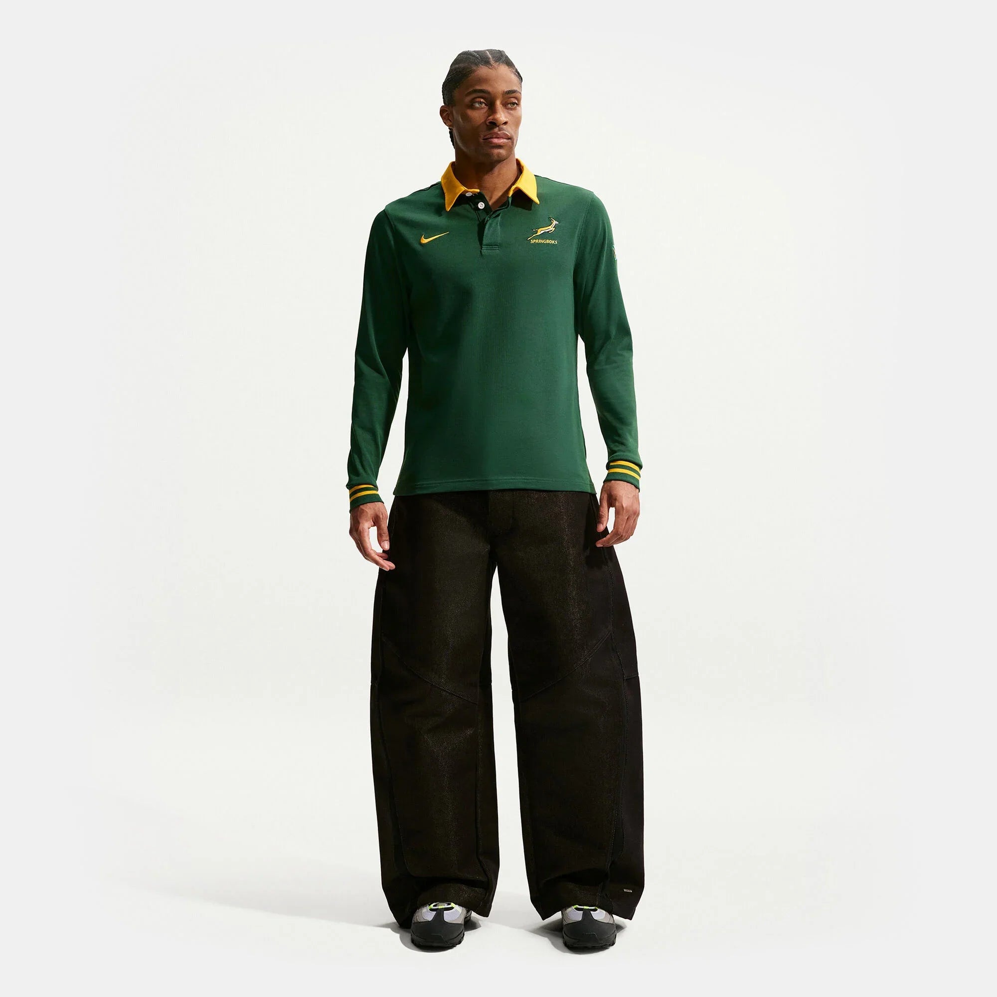 Mens Springboks LS Rugby Shirt