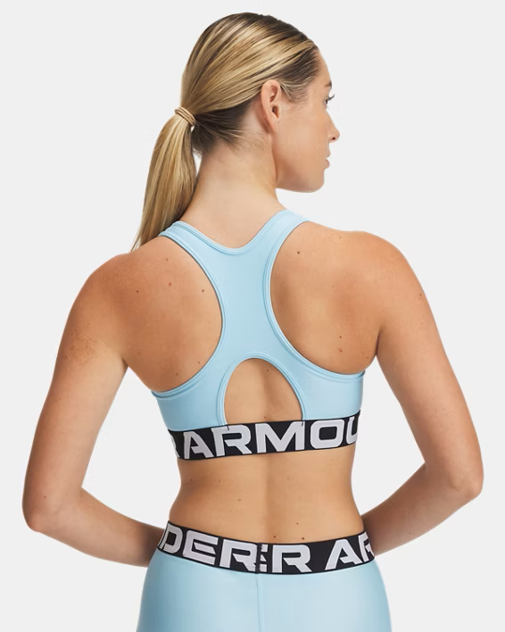 Womens Heat Gear Medium Impact Sports Bra