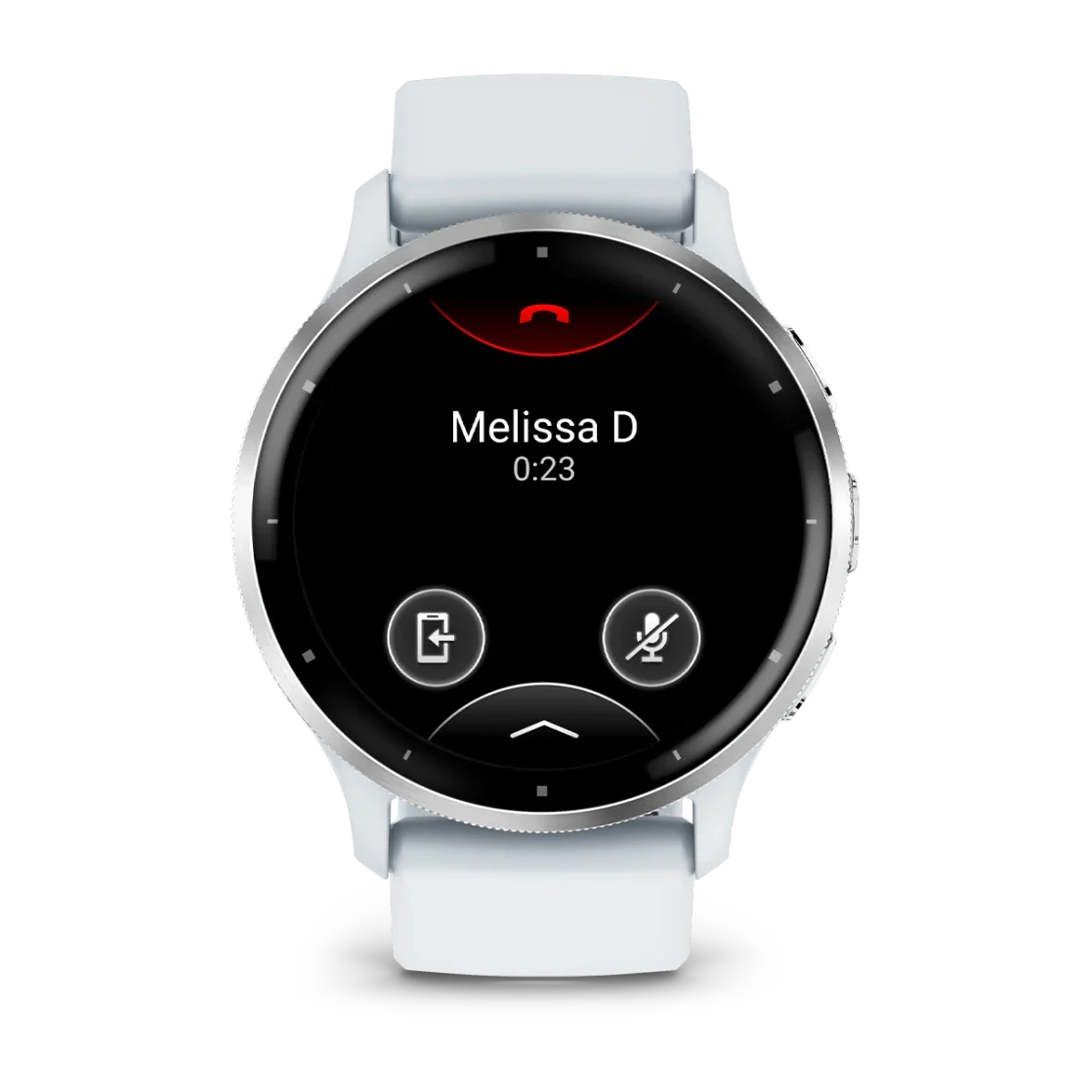 * Venu 3 Silver Stainless Steel Bezel With Whitestone Case and Silicone Band