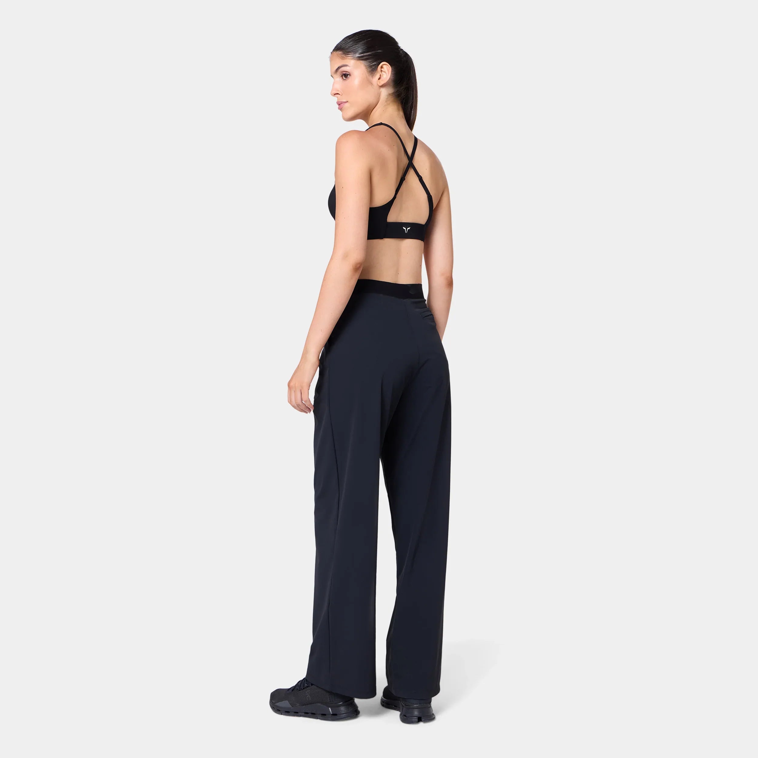 Womens Wrap Waist Wide Leg Pant