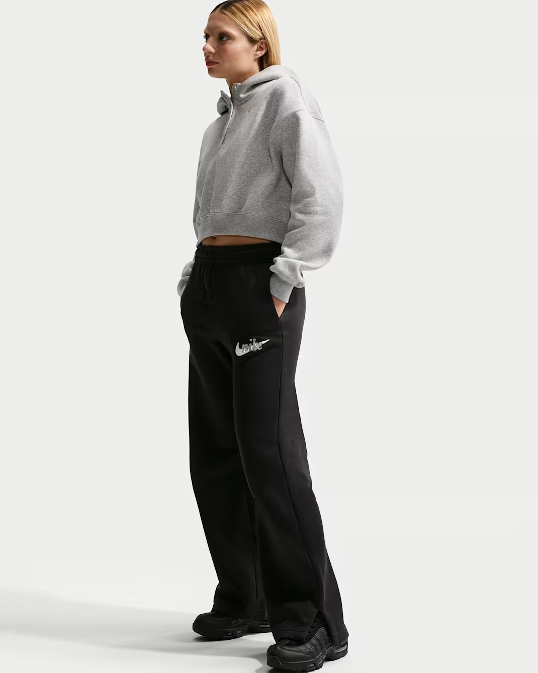 Womens Lifestyle Phoneix Fleece Wide Leg High Rise Pant