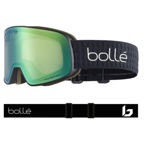 Nevada Black Corp Matte Band Phantom Green Lens Ski Goggle