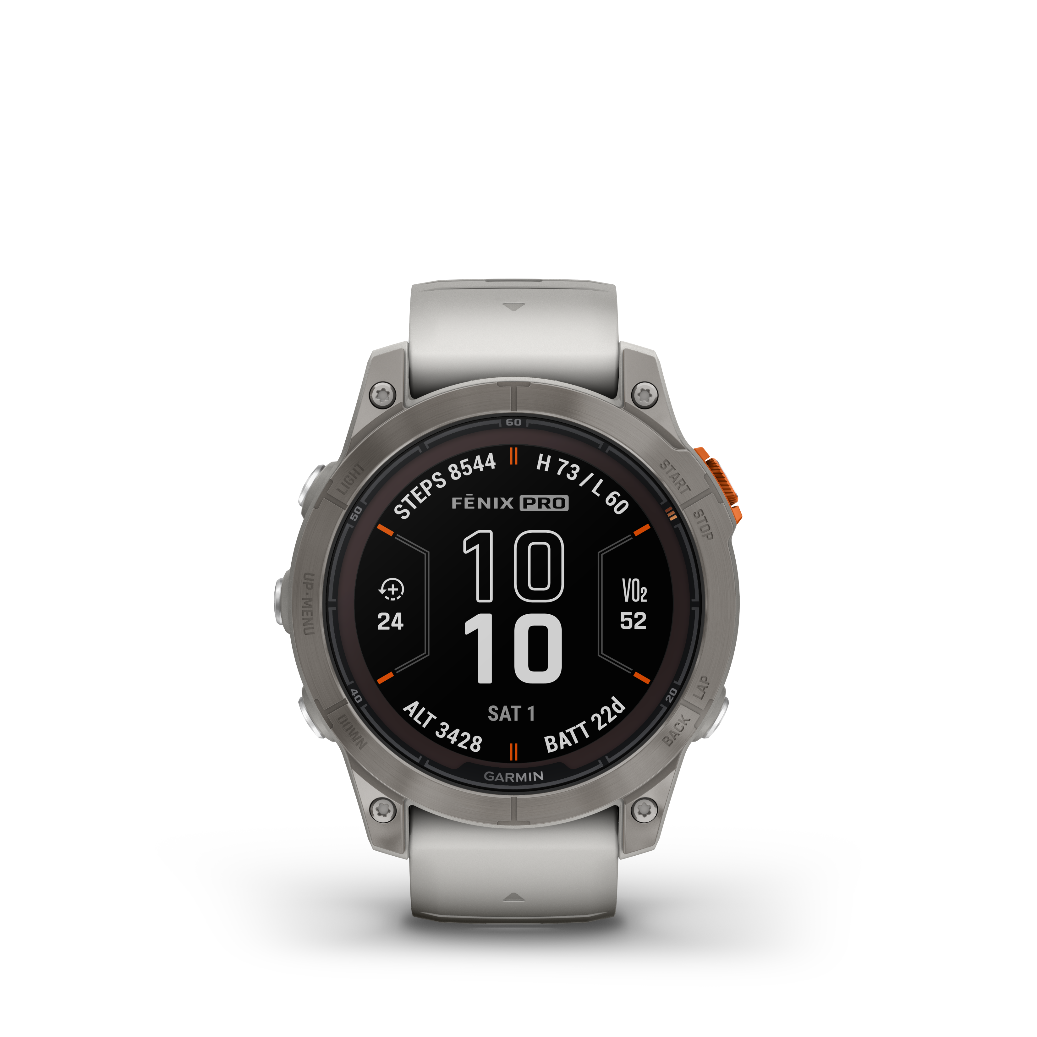 Fenix 7 Pro Sapphire Solar Titanium Gray Ember Orange Band