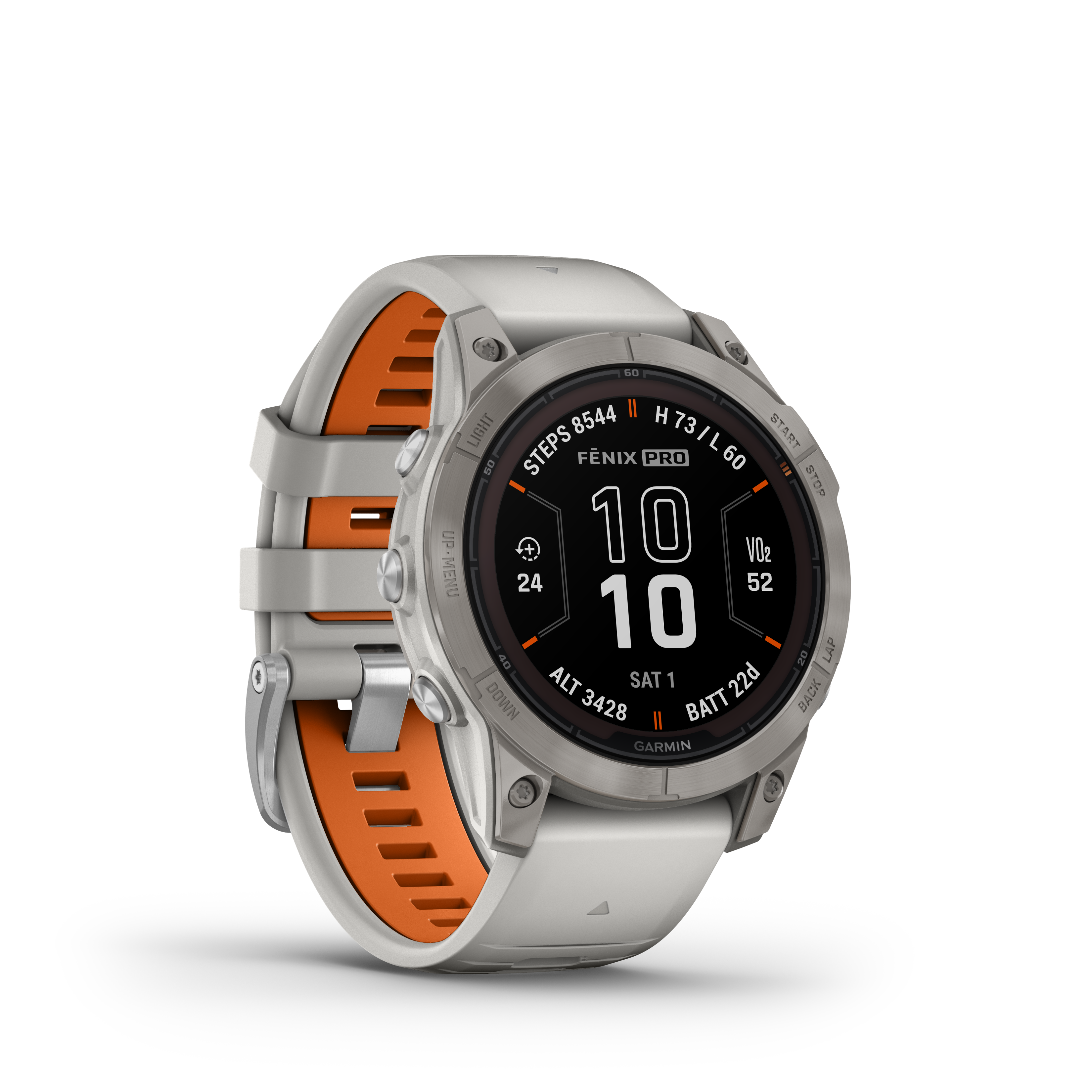 Fenix 7 Pro Sapphire Solar Titanium Gray Ember Orange Band