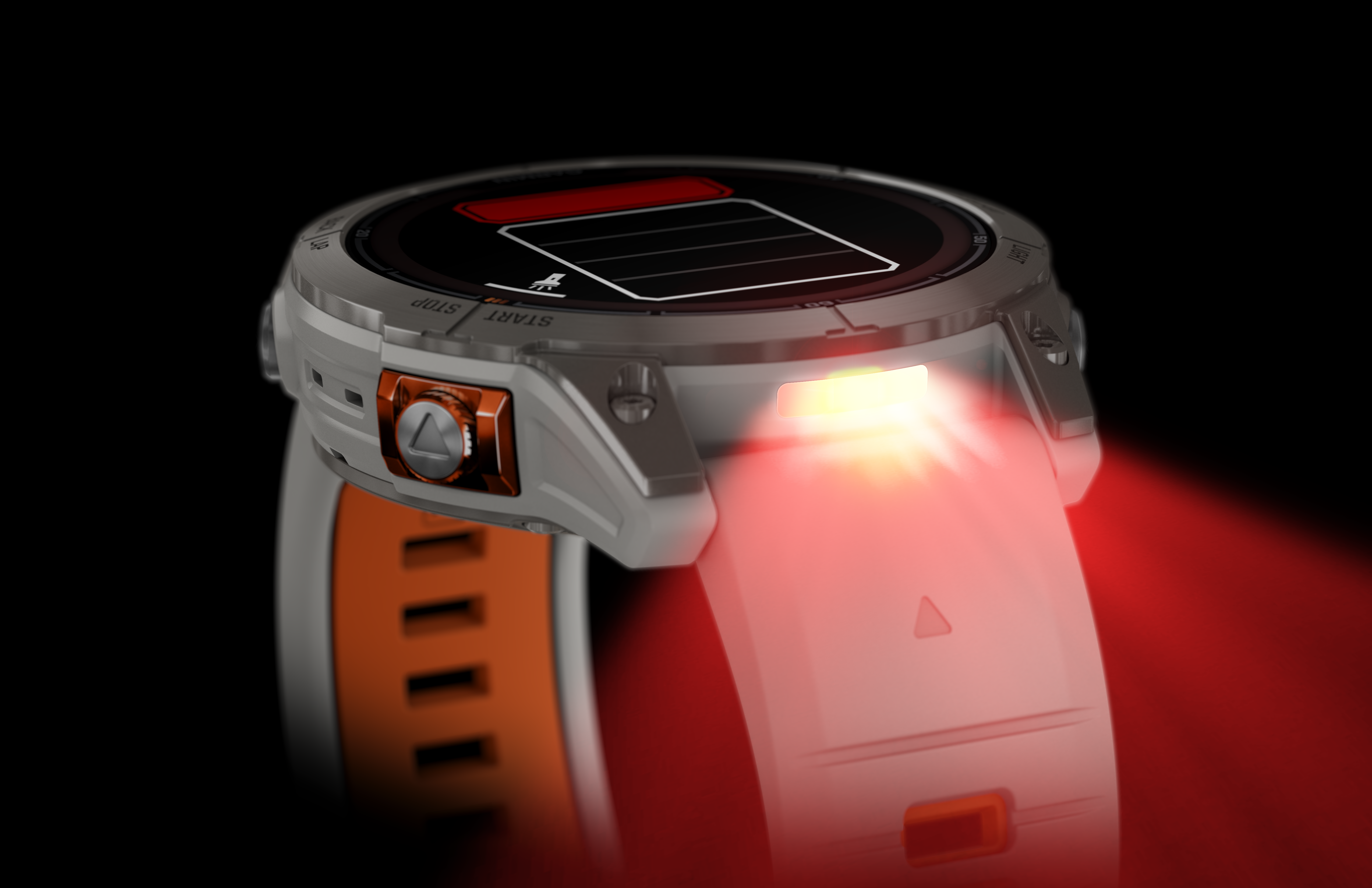 Fenix 7 Pro Sapphire Solar Titanium Gray Ember Orange Band