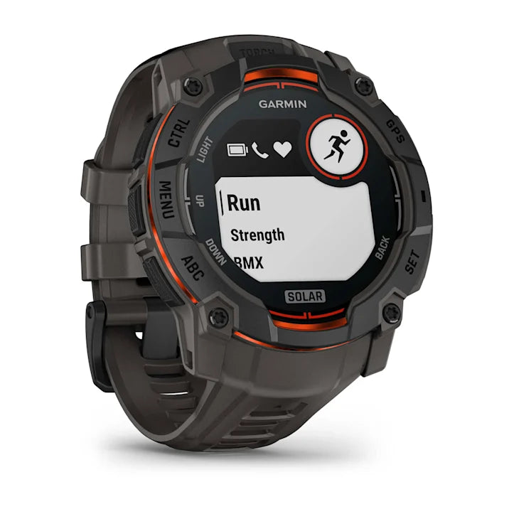 Instinct 3 Solar Black Bezel With Charcoal Band Smartwatch