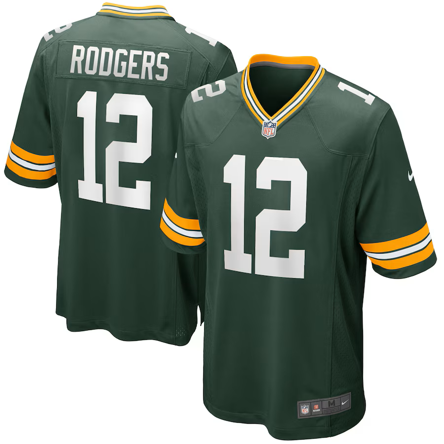 Mens Green Bay Packers Aaron Rodgers Home Game Jersey