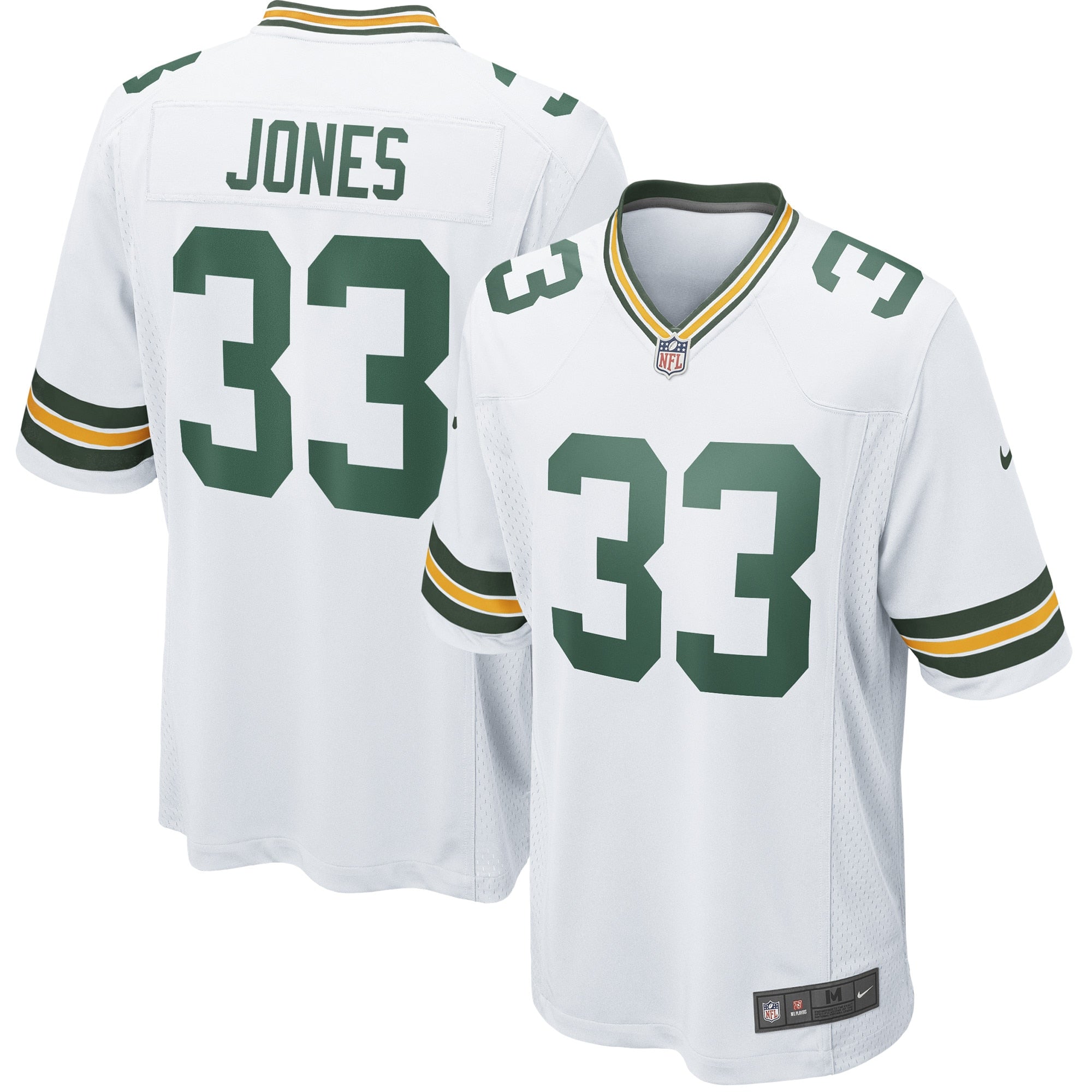 Mens Green Bay Packers Aaron Jones Road Game Jersey