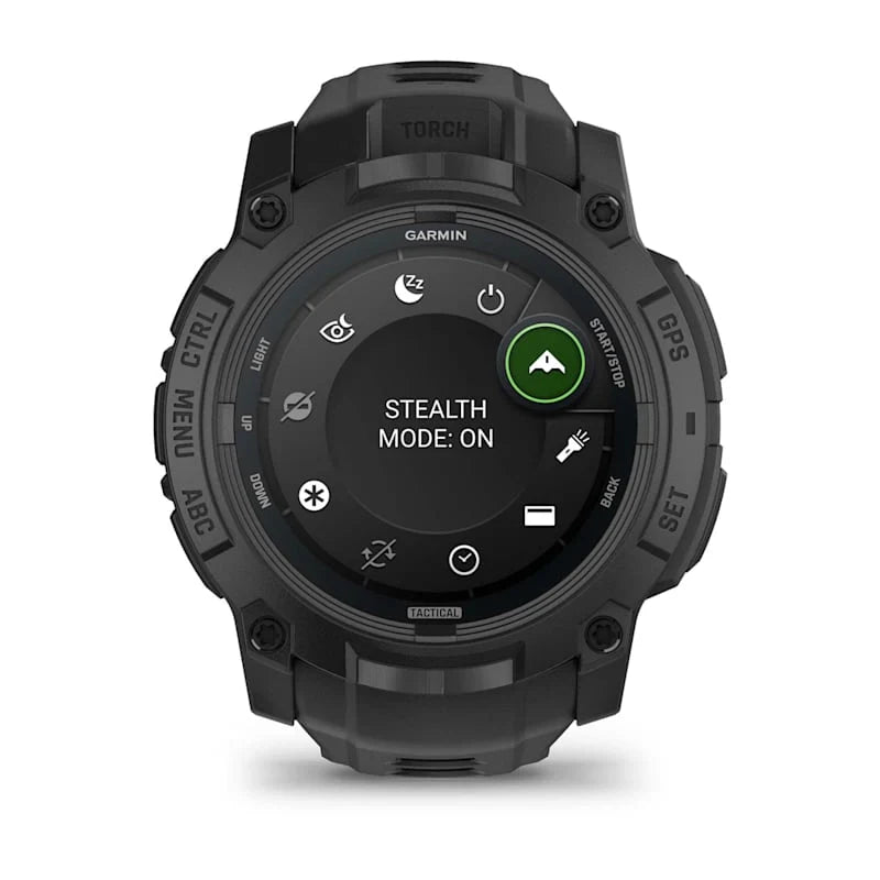 Instinct 3 Amoled Tactical Watch Black Silicone Band 50 MM