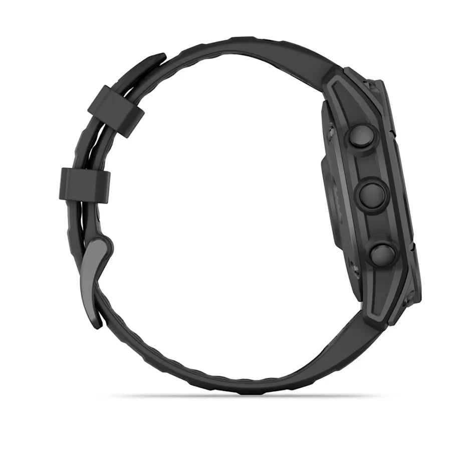 * Fenix E, Amoled Slate Gray Steel With Black Bilicone Band