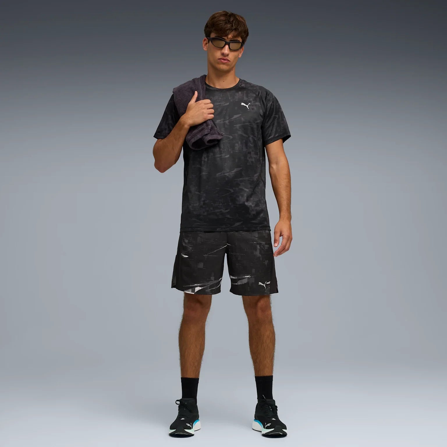 Mens Run Velocity Printed Short Sleeve T-Shirt