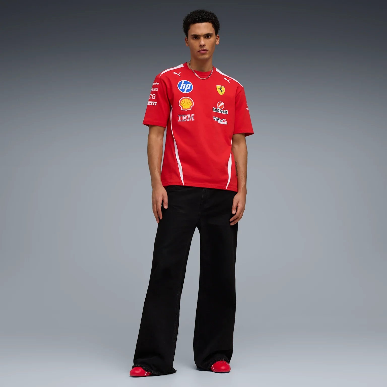 Mens Scuderia Ferrari F1 Replica Drivers T-Shirt