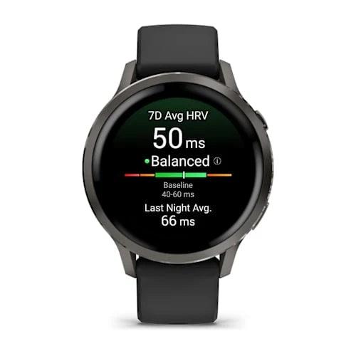 Venu 4 Slate Bezel With Black Silicone Band 41 MM Watch