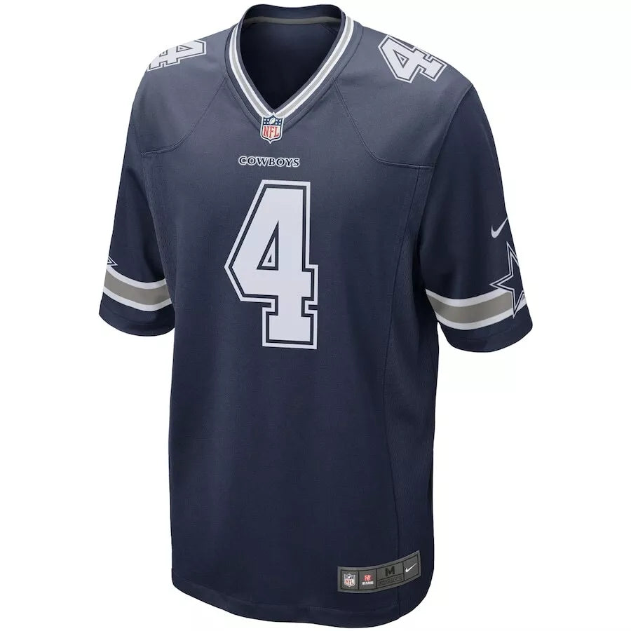 Mens Dallas Cowboys Dak Prescott Home Game Jersey