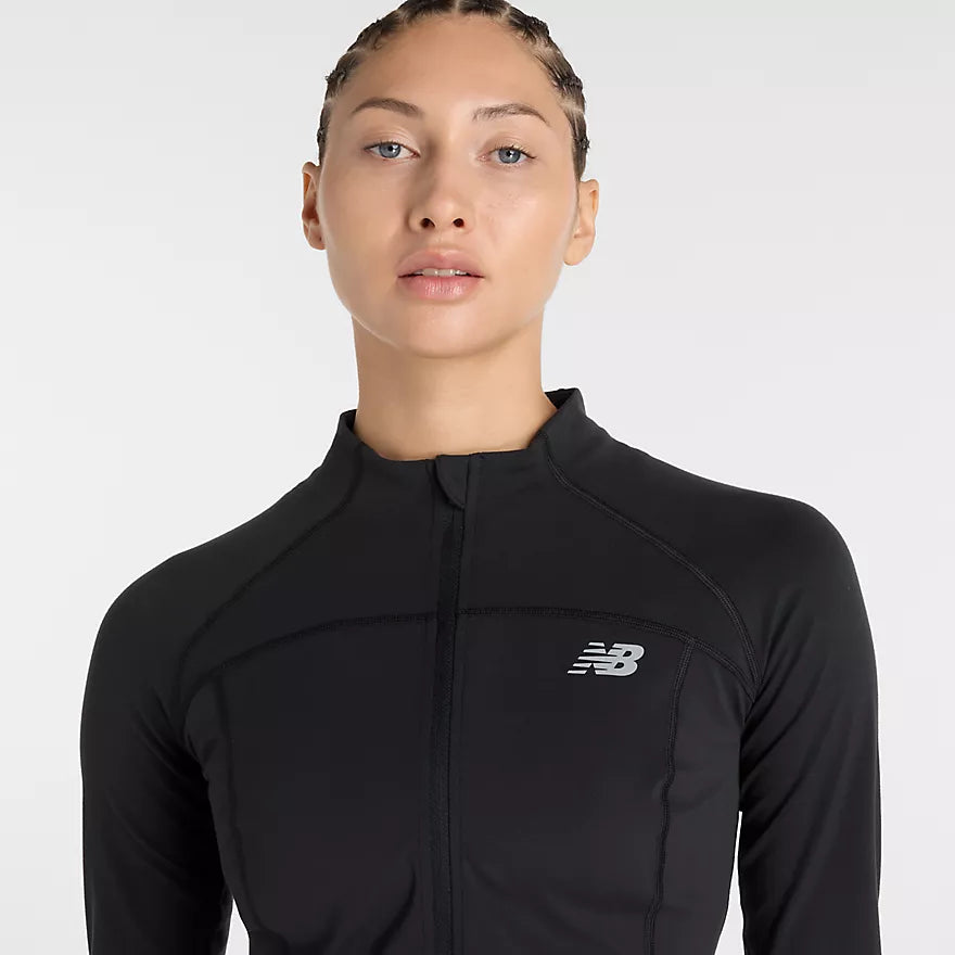Womens Running Fitted Full Zip Jacket
