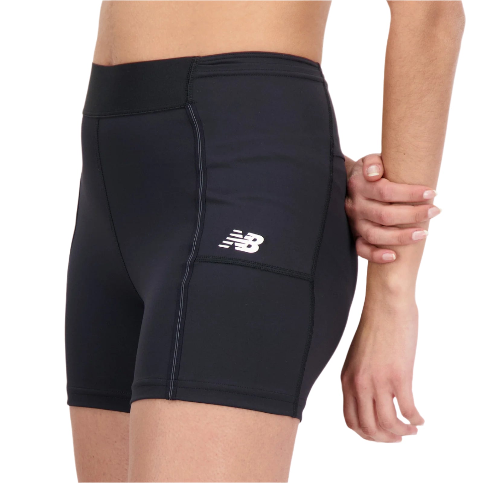 Womens Running Q Speed Shape Shield Fitted 4" Short