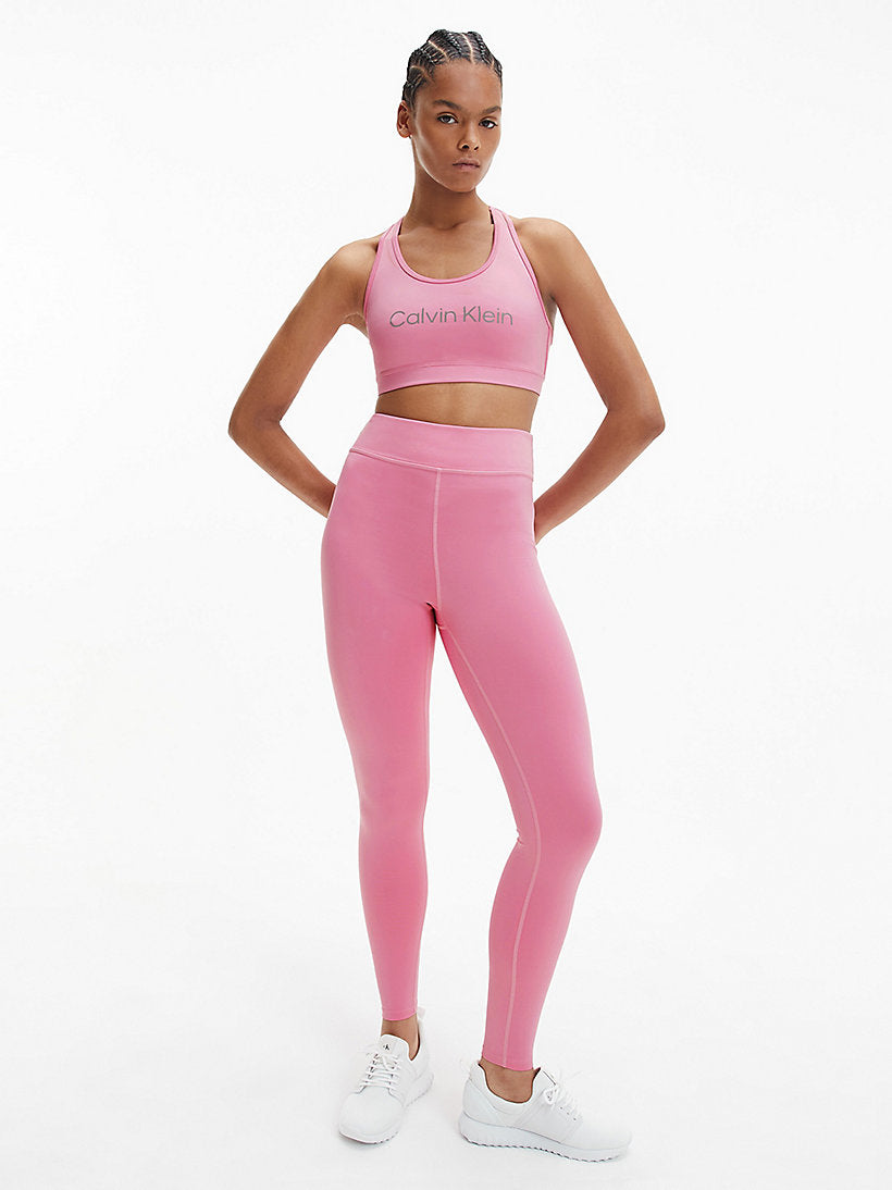 Womens Word Logo Racerback Medium Impact Sports Bra