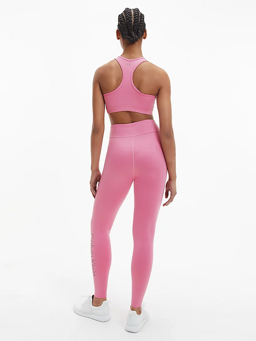 Womens Word Logo Racerback Medium Impact Sports Bra