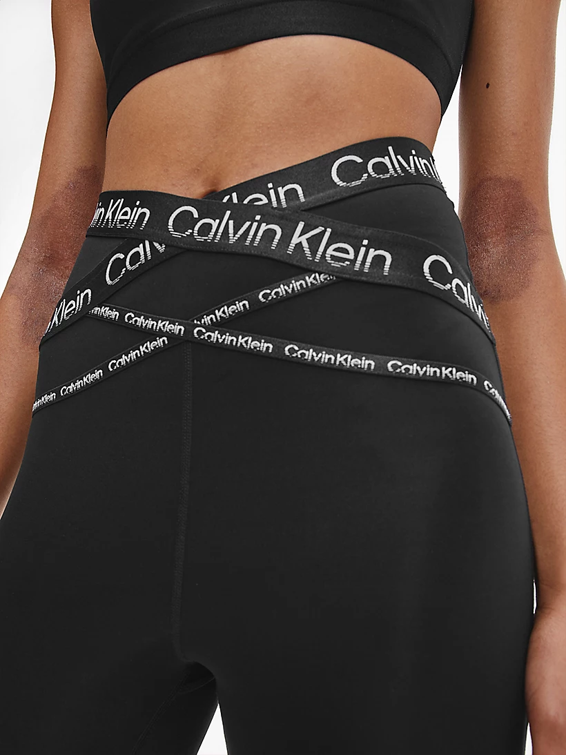 Womens High Rise Branded Waistband 7/8 Tight
