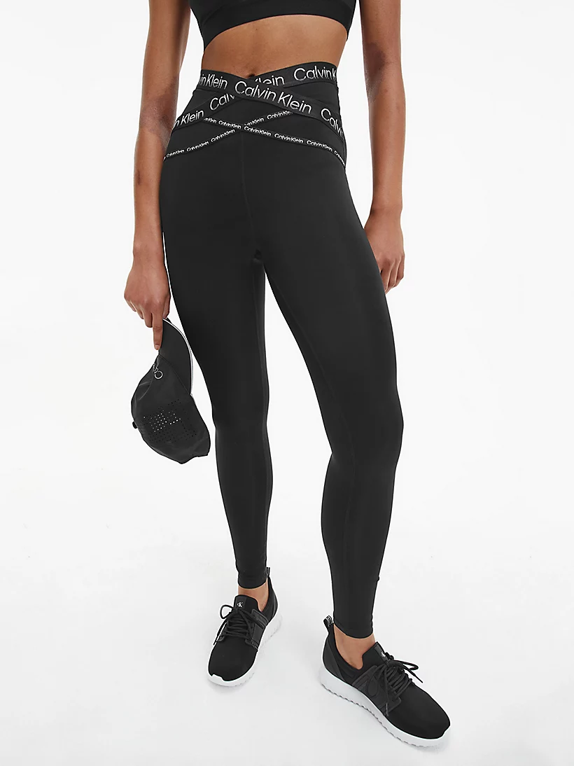 Womens High Rise Branded Waistband 7/8 Tight