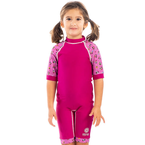 Girls Short Sleeve Swimsuit