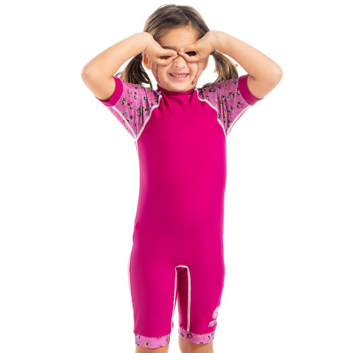 Girls Short Sleeve Swimsuit
