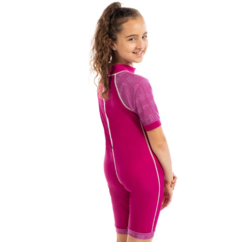 Girls Short Sleeve Swimsuit