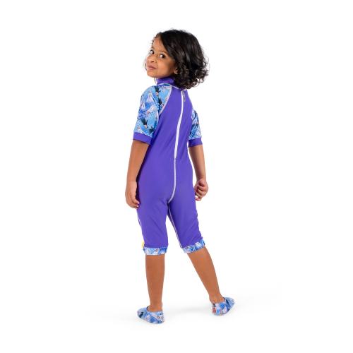 Girls Short Sleeve Swimsuit