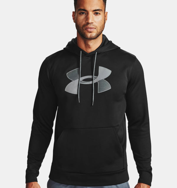 Mens Armour Fleece Big Logo Pullover Hoodie