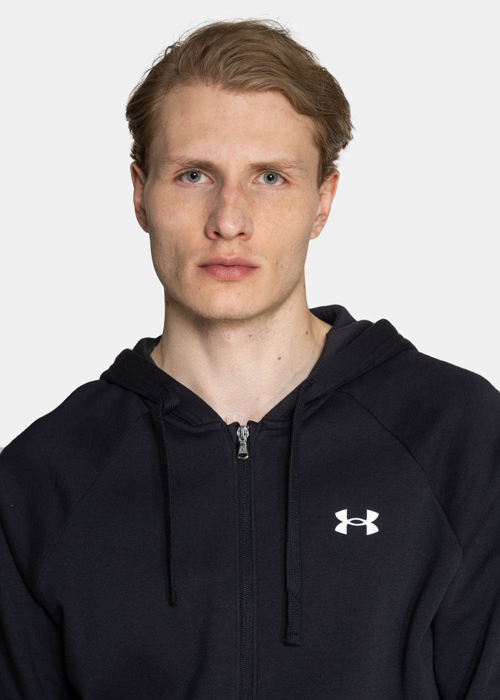 Mens Rival Cotton Hooded Full Zip Jacket