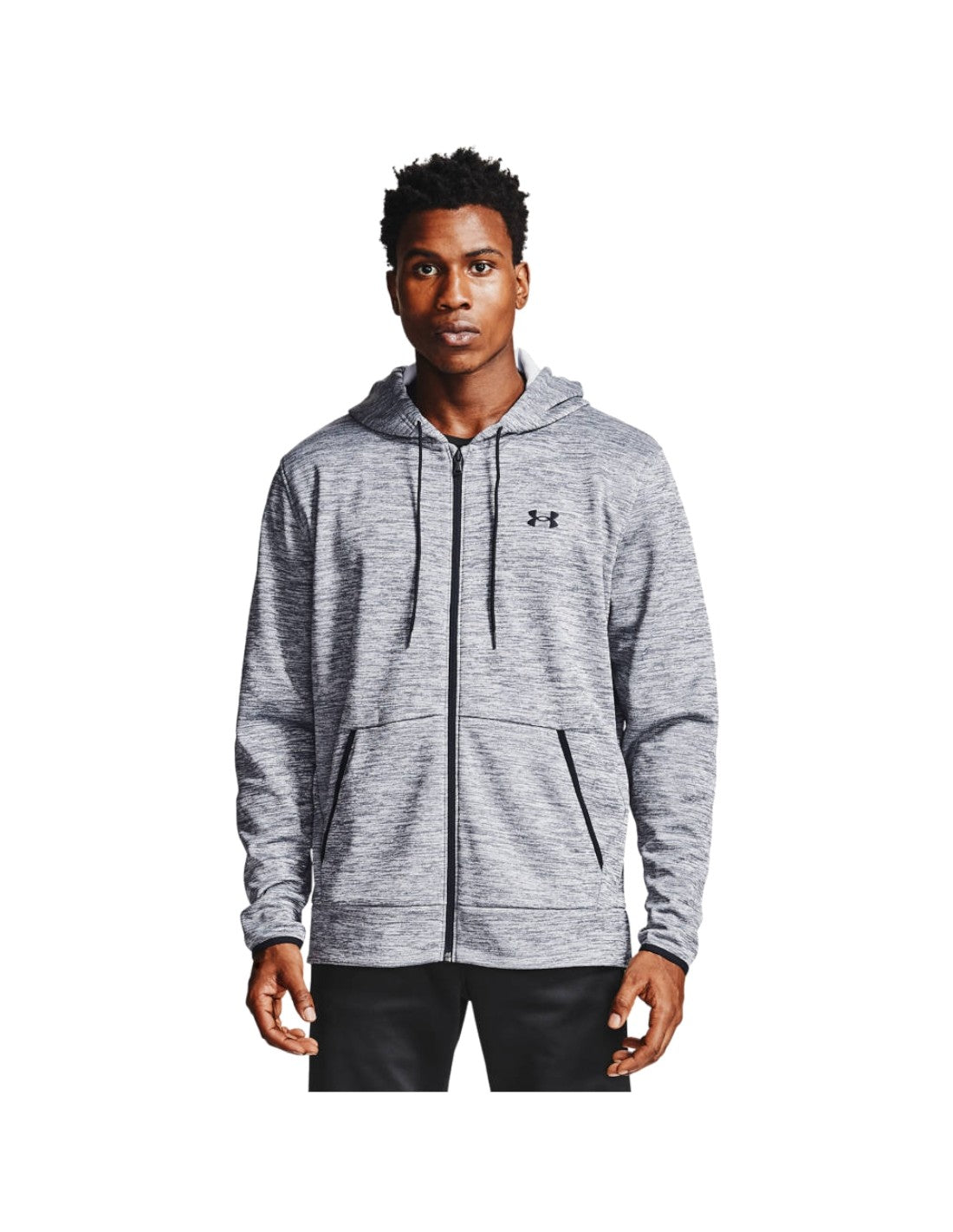 Mens Armour Fleece Hooded Full Zip Jacket