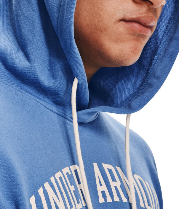 Mens Rival Terry Big Logo Pullover Hoodie