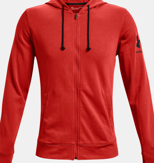 Mens Rival Terry Hooded Full Zip Jacket
