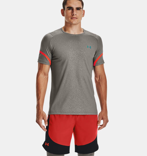 Mens Heatgear Rush Embossed Short Sleeve T-Shirt