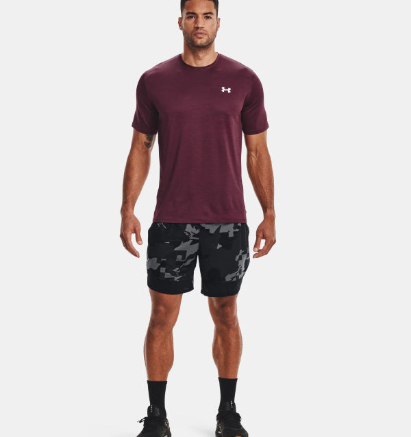 Mens Training Stretch Camo 7 Inch Short