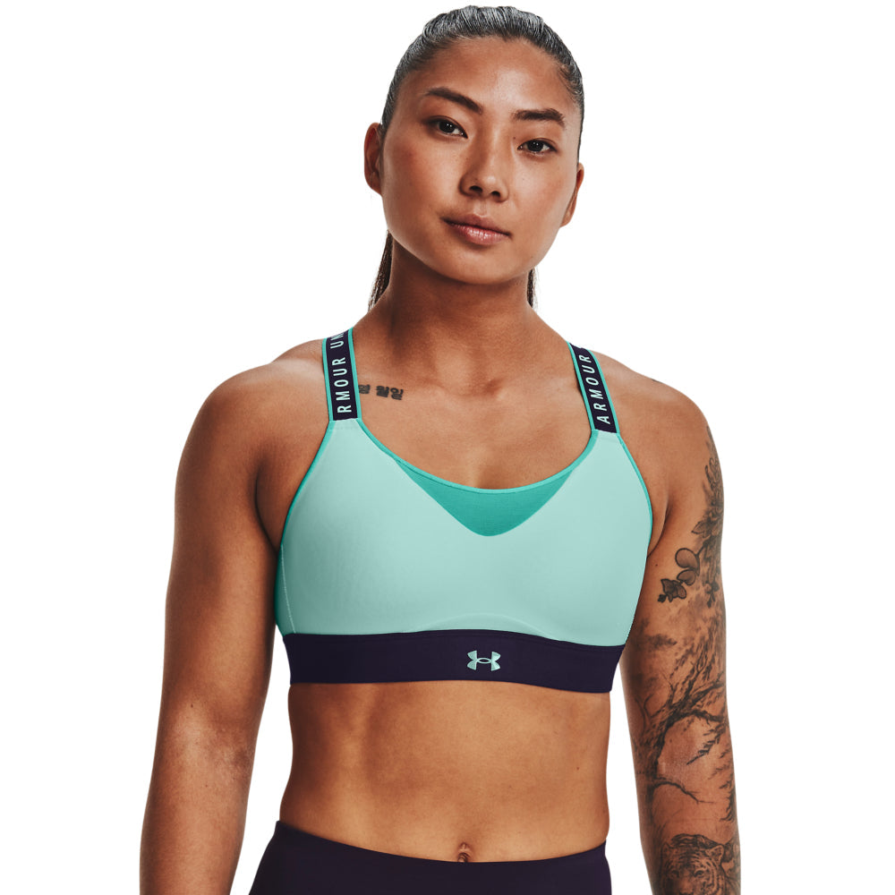 Womens Infinity Tape Logo  High Impact Sports Bra
