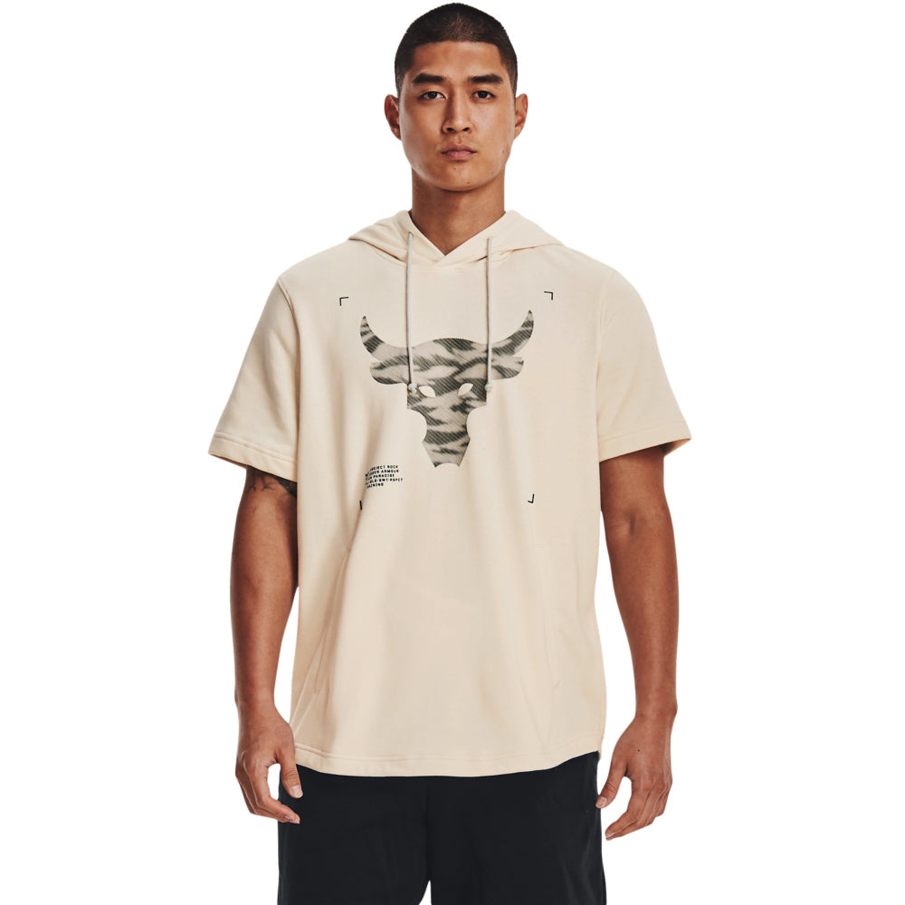 Mens Project Rock Terry Short Hoodie