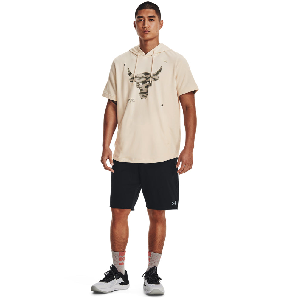 Mens Project Rock Terry Short Hoodie