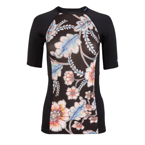 Womens Anglet Printed Short Sleeve Rashguard