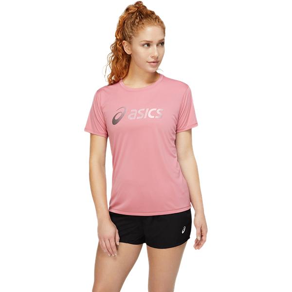 Womens Metallic Logo Short Sleeve T-Shirt