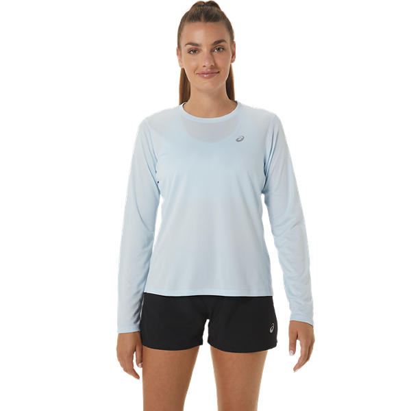 Womens Running Silver Long Sleeve T-Shirt