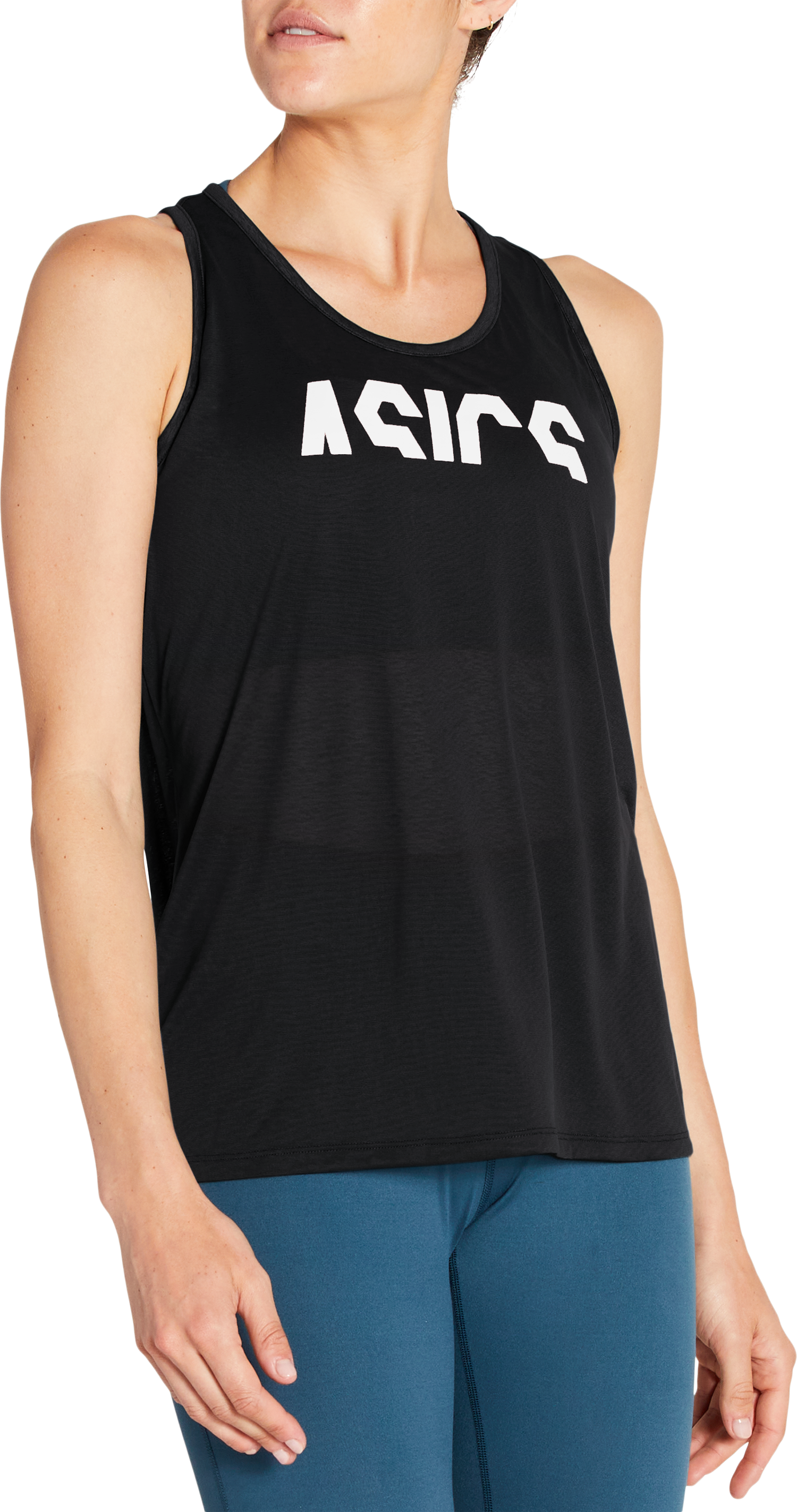 Womens Essential Logo Keyhole Tank
