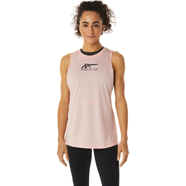 Womens Running Graphic Logo Muscle Tank