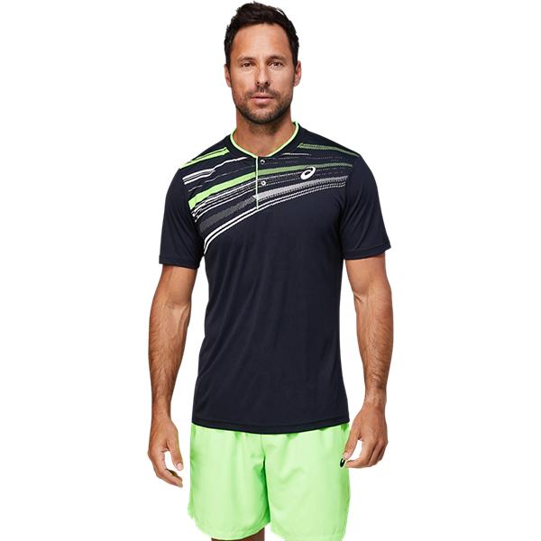 Mens Court Graphic Tennis Polo Shirt