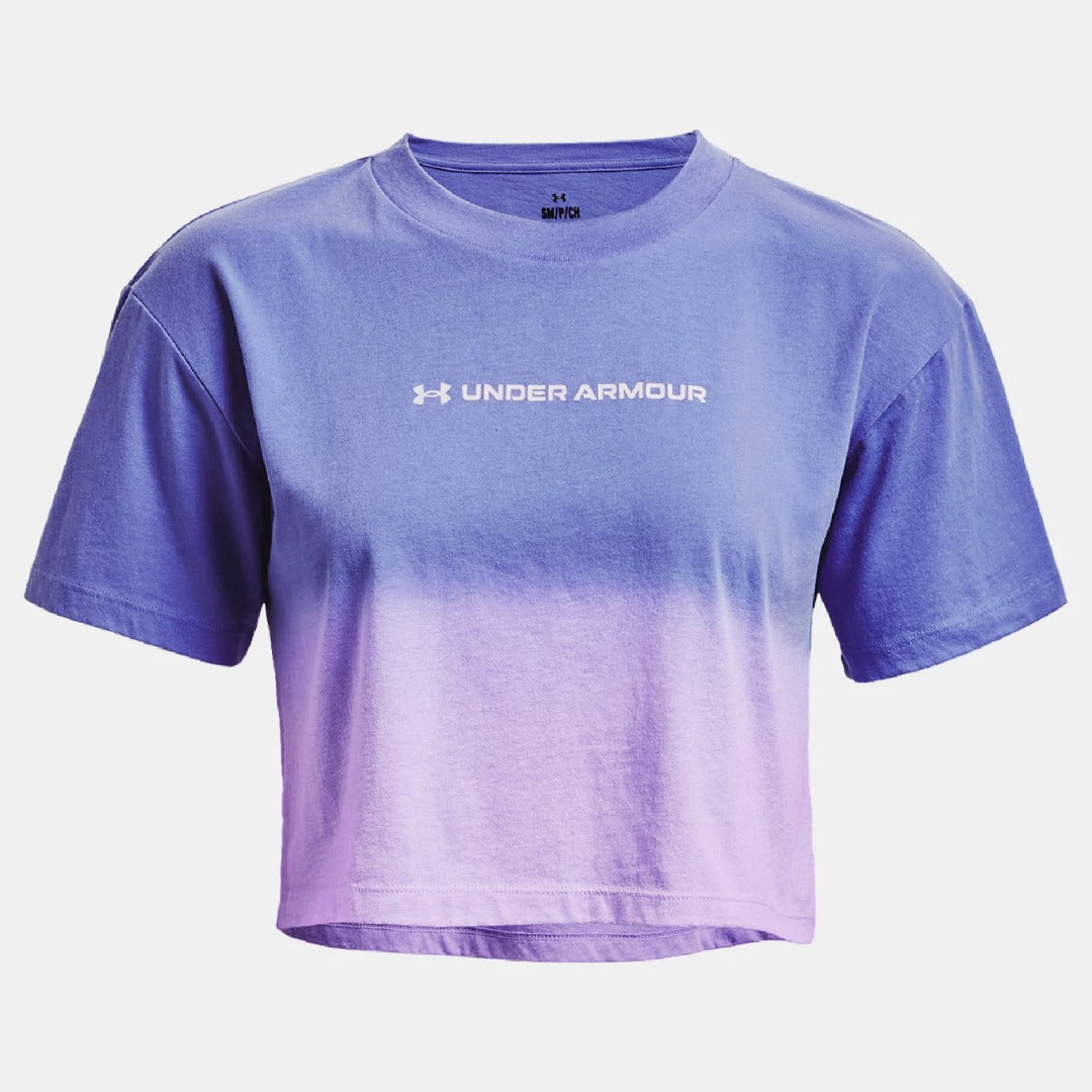 Womens Ombre Crop Short Sleeve T-Shirt