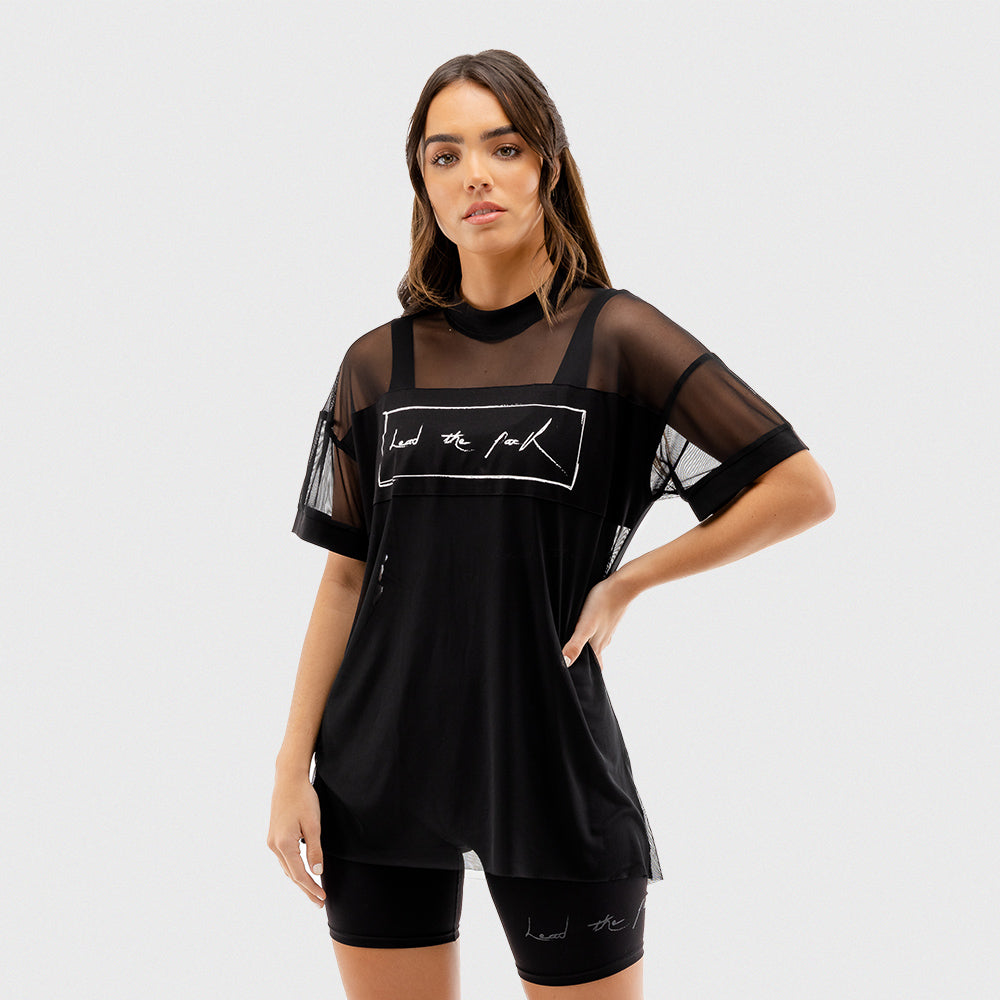 Womens Vibe Oversize Mesh T