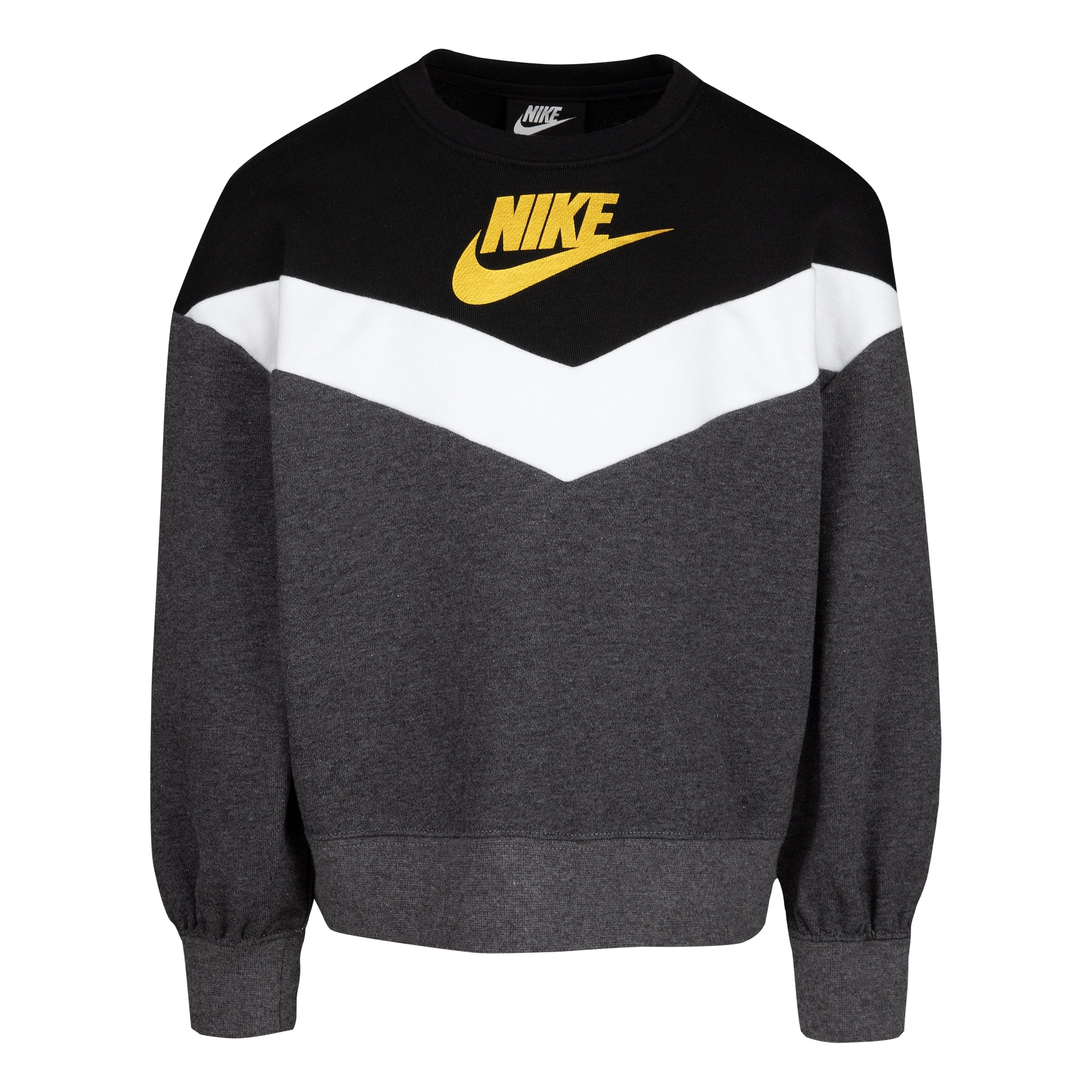 Girls Panelled Gold Logo Sweatshirt