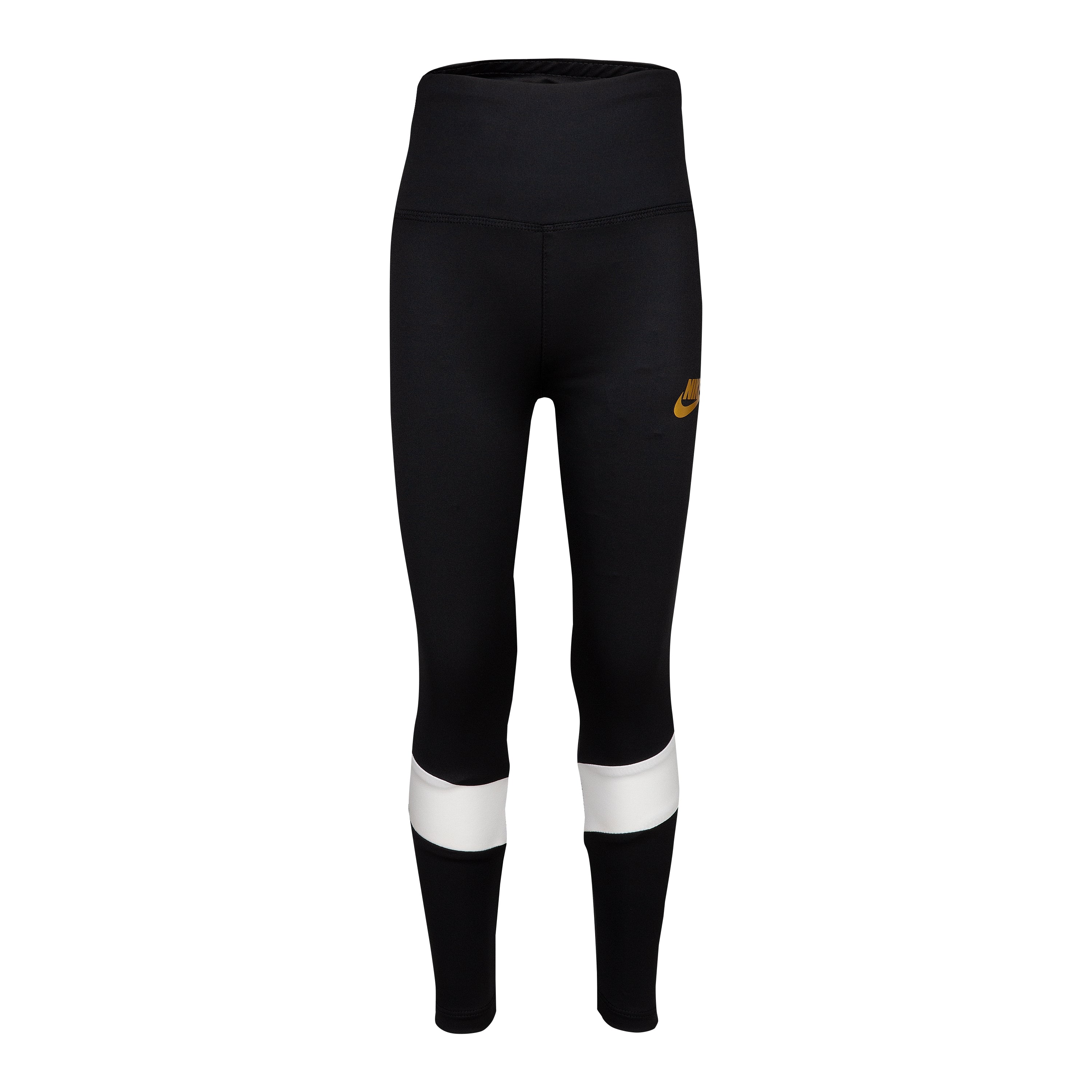 Girls Panelled Gold Logo Tight